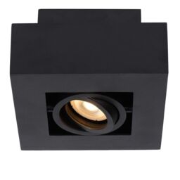 Lucide 'XIRAX' Dimmable Stylish Rotatable Indoor Ceiling Spotlight GU10 in Black - thumbnail 5