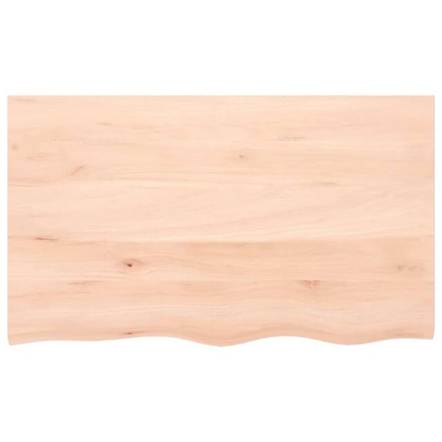 Berkfield Home Table Top 100x60x2 cm Untreated Solid Wood Oak in Light Oak - Size: 100 x 60 x 2 cm - image 1