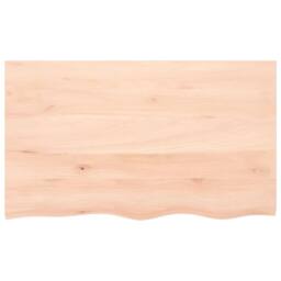 Berkfield Home Table Top 100x60x2 cm Untreated Solid Wood Oak in Light Oak - Size: 100 x 60 x 2 cm - thumbnail 1