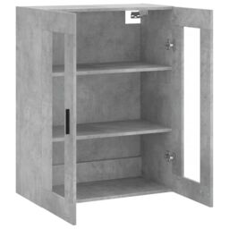Berkfield Home Wall Mounted Cabinet Concrete Grey 69.5x34x90 cm - thumbnail 6