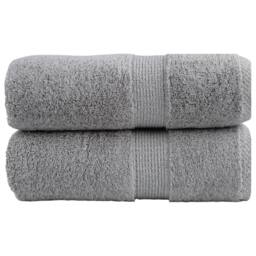 Berkfield Home Premium Guest Towels SOLUND 2pcs Grey 30x50cm 600gsm - thumbnail 2