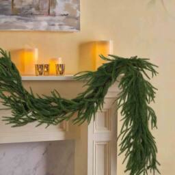 Leaper Pack of 1 9FT Real Touch Norfolk Pine Garland in Green - thumbnail 5