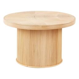 Wyld and Coco Ilios Set of 2 Natural Rattan Round Coffee Tables - Boho Nesting Duo - thumbnail 4
