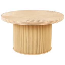 Wyld and Coco Ilios Set of 2 Natural Rattan Round Coffee Tables - Boho Nesting Duo - thumbnail 5