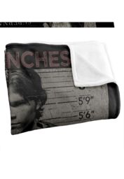 Warner Brothers Supernatural Sam Mug Shot Silky Touch Super Soft Throw Blanket in White - thumbnail 3