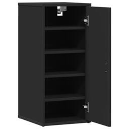 Berkfield Home Shoe Cabinets 2 pcs Black 32x35x70 cm Engineered Wood - Size: 32 x 35 x 70 cm - thumbnail 5