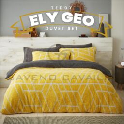 GAVENO CAVAILIA Ely Geo Printed Duvet Cover in Yellow - Size: Double - thumbnail 6