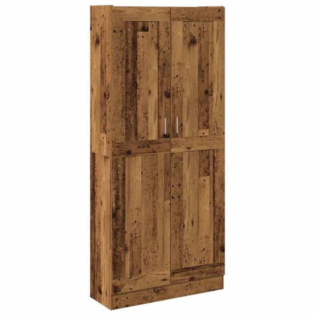 Berkfield Home Highboard Old Wood 82.5x30.5x185 cm Engineered Wood in Brown - image 1