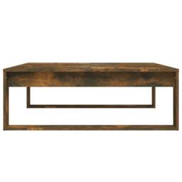 Berkfield Home Coffee Table Smoked Oak 100x100x35 cm Engineered Wood in Brown - Size: 100 x 100 x 35 cm - thumbnail 6