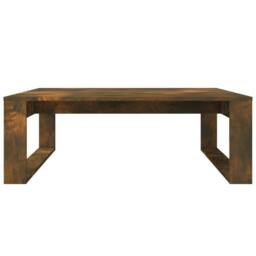 Berkfield Home Coffee Table Smoked Oak 100x100x35 cm Engineered Wood in Brown - Size: 100 x 100 x 35 cm - thumbnail 5