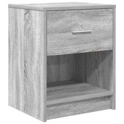 Berkfield Home Bedside Cabinets 2 pcs with Drawer Grey Sonoma 40x34x50 cm in Light Grey - Size: 40 x 34 x 50 cm - thumbnail 6