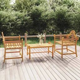Berkfield Home Beautiful Garden Chairs 2 pcs 91x62x94 cm Solid Wood Teak in Brown - Size: 91 x 62 x 94 cm - thumbnail 2