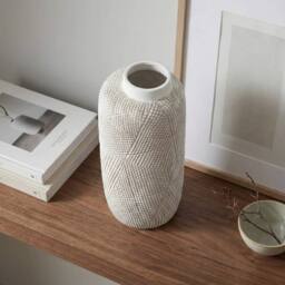 Garden Greatness Blanc Abstract Pattern Vase in Light Stone - Size: 1 Pack - thumbnail 2
