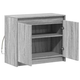 Berkfield Home Sideboard with LED Grey Sonoma 72x34x61 cm Engineered Wood - Size: 72 x 34 x 61 cm - thumbnail 7
