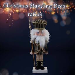 VFM e-Store Christmas Nutcracker Decoration 32cm x 12cm Black X 1 - Size: 32 cm x 12 cm - thumbnail 3