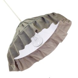 Happy Homewares Shabby Chic Grey Folded Hanging Velvet Fabric Pendant Lighting Shade - thumbnail 5