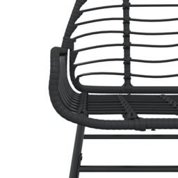 Berkfield Home Garden Chairs 2 pcs Black Poly Rattan - thumbnail 8