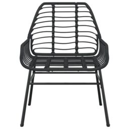 Berkfield Home Garden Chairs 2 pcs Black Poly Rattan - thumbnail 5