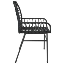 Berkfield Home Garden Chairs 2 pcs Black Poly Rattan - thumbnail 6