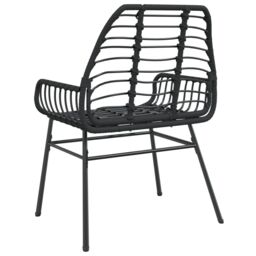 Berkfield Home Garden Chairs 2 pcs Black Poly Rattan - thumbnail 7