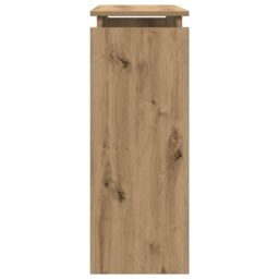 Berkfield Home Console Table Artisan Oak 80x30x80 cm Engineered Wood in Brown - Size: 80 x 30 x 80 cm - thumbnail 5