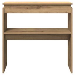 Berkfield Home Console Table Artisan Oak 80x30x80 cm Engineered Wood in Brown - Size: 80 x 30 x 80 cm - thumbnail 4