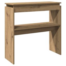 Berkfield Home Console Table Artisan Oak 80x30x80 cm Engineered Wood in Brown - Size: 80 x 30 x 80 cm - thumbnail 2