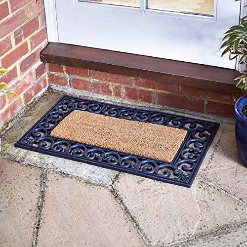 Marco Paul Tan Coir Plain Nonslip Doormat Insert 53x23cm in Beige - Size: 100 cm diameter - image 1