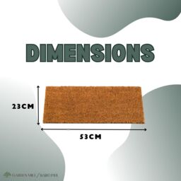 Marco Paul Tan Coir Plain Nonslip Doormat Insert 53x23cm in Beige - Size: 100 cm diameter - thumbnail 3