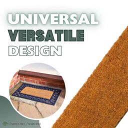 Marco Paul Tan Coir Plain Nonslip Doormat Insert 53x23cm in Beige - Size: 100 cm diameter - thumbnail 5