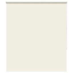 Berkfield Home Roller Blind Blackout Off-White 125x150 cm Fabric Width 121.6 cm Polyester in White - thumbnail 1
