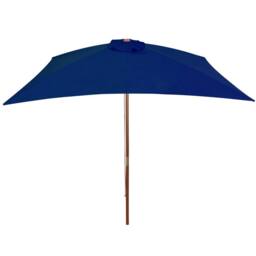 Berkfield Home Outdoor Parasol with Wooden Pole Blue 200x300 cm - thumbnail 1