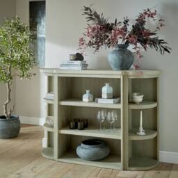 Lemon Pavilion Furniture and Decor Saltaire Collection 3-Shelf Unit - Pine - L45 x W153 x H110 cm - Grey - thumbnail 2