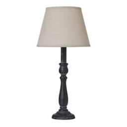 Wyld Haus Piana Slim Black Wooden Table Lamp with Linen Shade - Size: 11 inches - thumbnail 2