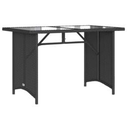Berkfield Home Beautiful 2 Piece Garden Dining Set with Cushions Black Poly Rattan - thumbnail 5