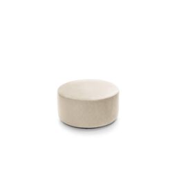Abakus Direct Chicago Spill-Proof Velvet Quilted Swivel Footstool in Cream - thumbnail 2