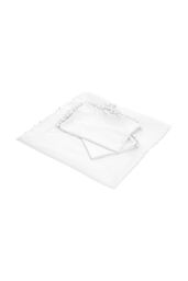 Living and Home 3Pcs Double Bedding Solid Duvet Cover with 2 Pillowcase Set in White - Size: King - thumbnail 5
