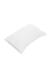 Living and Home 3Pcs Double Bedding Solid Duvet Cover with 2 Pillowcase Set in White - Size: King - thumbnail 4