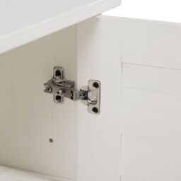 Berkfield Home Bathroom Cabinet with Storage White Solid pine wood - thumbnail 9