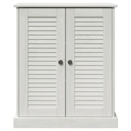 Berkfield Home Bathroom Cabinet with Storage White Solid pine wood - thumbnail 6