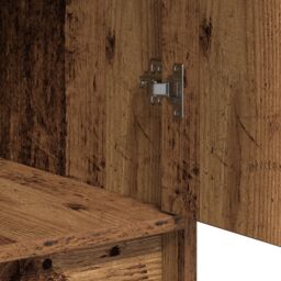 Berkfield Home 3-Piece Dressing Table Set with LED - Vintage Wood & Engineered Wood in Brown - thumbnail 8