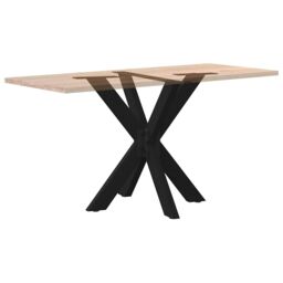 Berkfield Home Dining Table Leg Spider Shape Black 85x85x(72-73) cm Steel - thumbnail 6