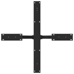 Berkfield Home Dining Table Leg Spider Shape Black 85x85x(72-73) cm Steel - thumbnail 5