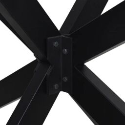 Berkfield Home Dining Table Leg Spider Shape Black 85x85x(72-73) cm Steel - thumbnail 7