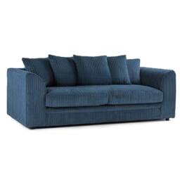 Furniture 786 Hannah Jumbo Cord 3 Seater Sofa in Mid Blue - thumbnail 2