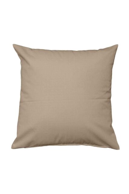 Homescapes Linen Cushion Cover in Beige - Size: 45 cm x 45 cm