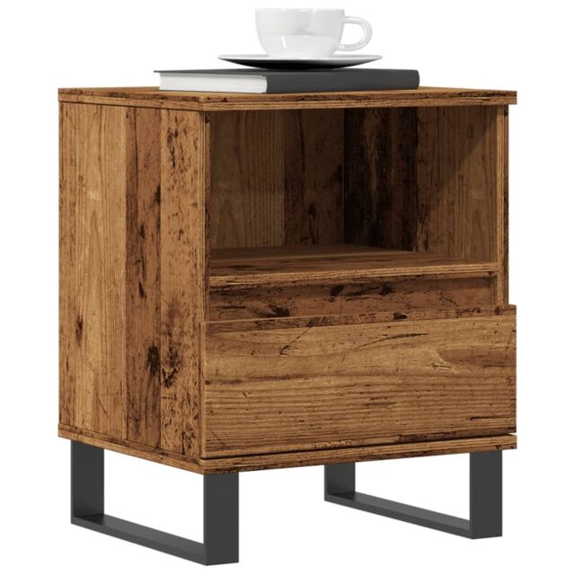 Berkfield Home Bedside Cabinets 2 pcs Old Wood 40x35x50 cm Engineered Wood in Brown - Size: 40 x 35 x 50 cm - image 1