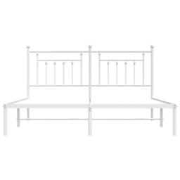 Berkfield Home Metal Bed Frame with Headboard White 180x200 cm Super King - thumbnail 6