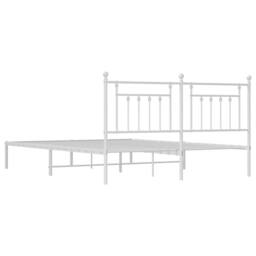 Berkfield Home Metal Bed Frame with Headboard White 180x200 cm Super King - thumbnail 8