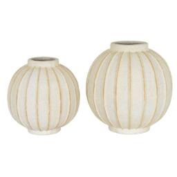 Hill Interiors Grove Globe Vase 30cm x 29cm x 29cm in White - Size: 30 cm x 29 cm x 29 cm - thumbnail 4